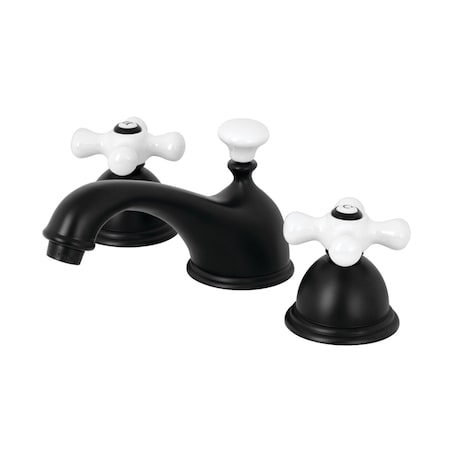 Kingston Brass KS3960PX 8" Widespread Bathroom Faucet, Matte Black KS3960PX